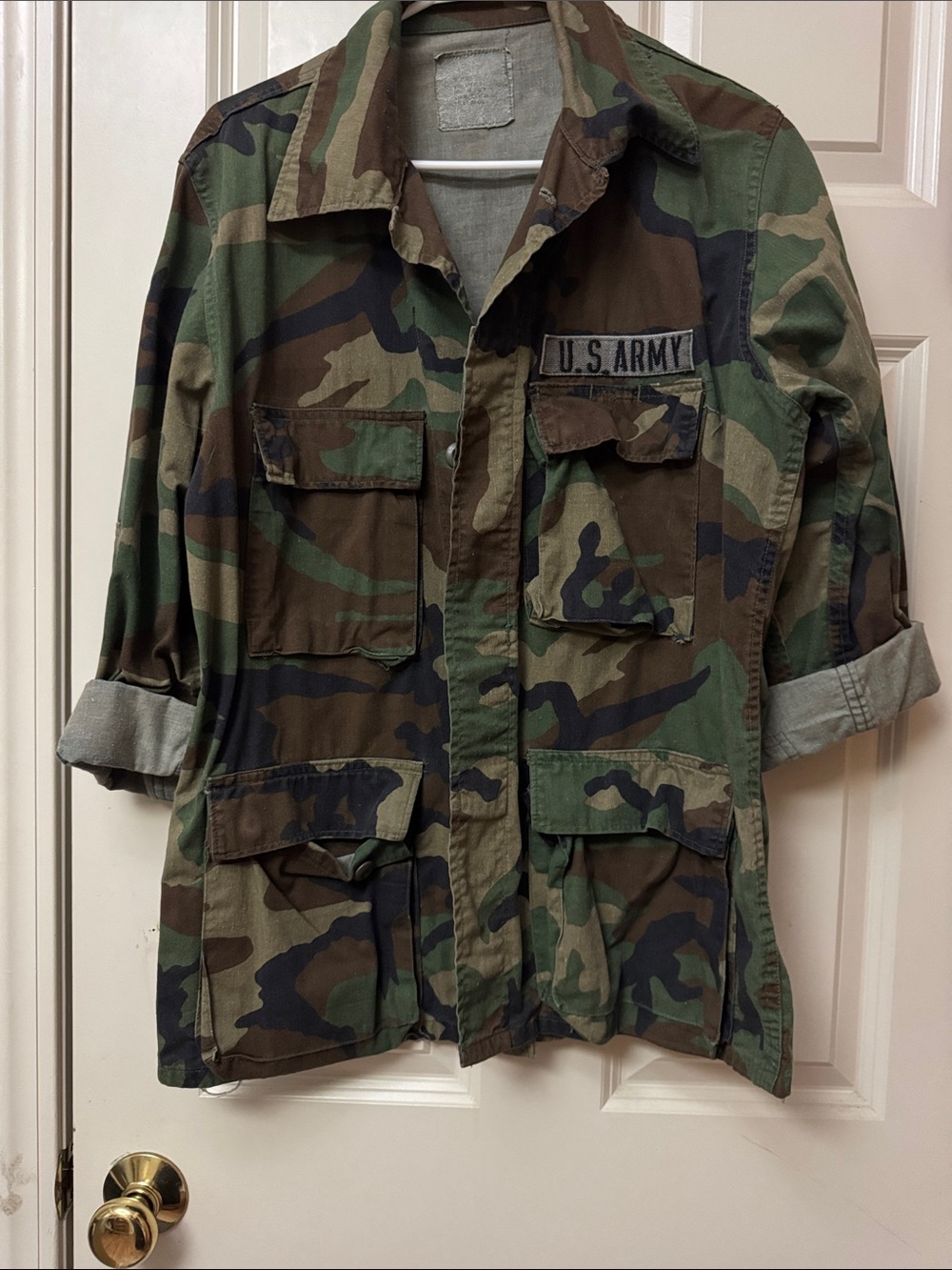 U.S. Army Woodland Camouflage Field Jacket - Green & Brown